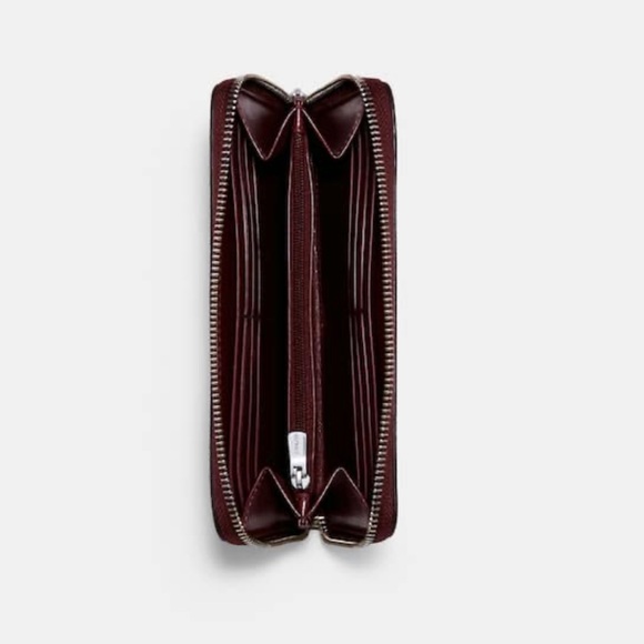 Coach NWT Accordion Zip Wallet Signature Canvas Diagonal Stripe - Picture 13 of 13